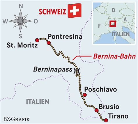 streckenverlauf bernina express strecke|Bernina Express